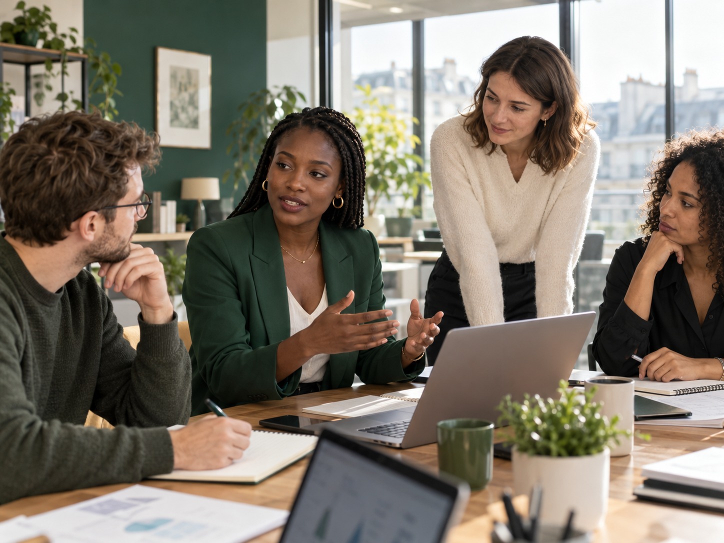 Professionnel dans un bureau moderne