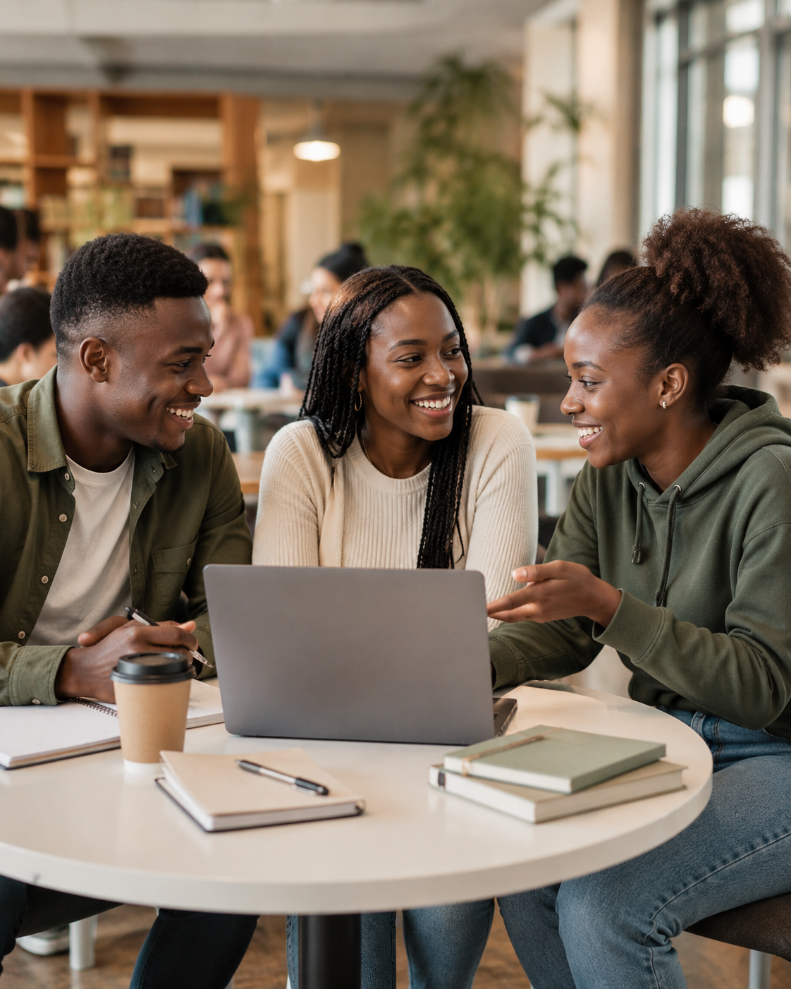 Étudiants partageant un moment sur le campus